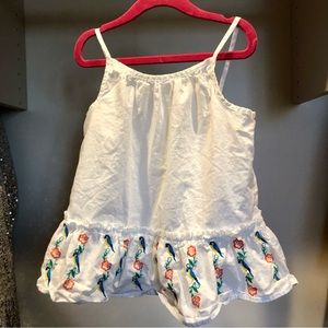 Janie & Jack Linen ruffle top EUC size 6